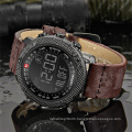 KADEMAN 6121 TOP Brand Men Watch Creative Step Counter Digital Sport Wristwatches Waterproof Military Army Fashion Male Leather